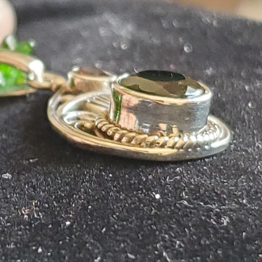 Bali Legacy Chrome Diopside, Brazilian citrine, and Mozambique Garnet necklace - Picture 3 of 11